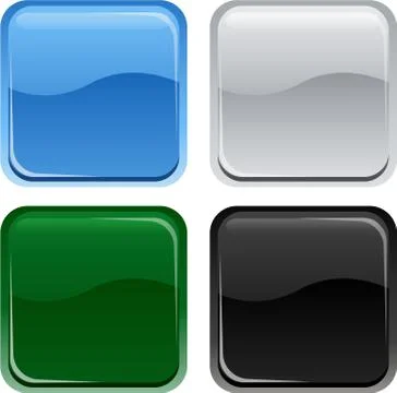 Glossy web square buttons Stock Illustration