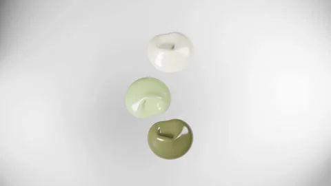 Glossy White Face Cream Swatch for Luxury Skincare Advertising. Stock Footage 335507747