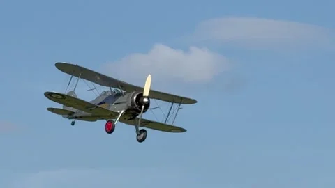 Gloster Gladiator at Old Warden Stock Footage 316902019