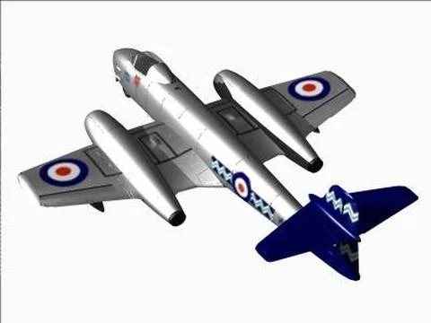 Gloster Meteor F8 3D Model