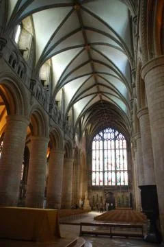 Gloucester cathedral interior Stock Photos