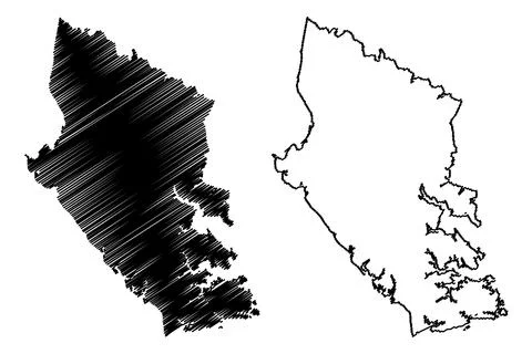 Gloucester County, Commonwealth of Virginia (U.S. county, United States of Am Stock Illustration