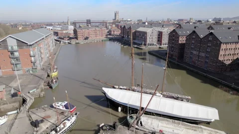 Gloucester Docks, UK. Stock Footage 303424940