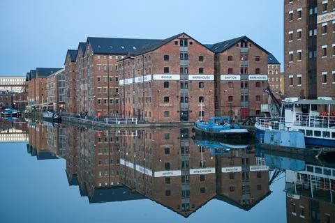 Gloucester Quays Reflections Stock Photos