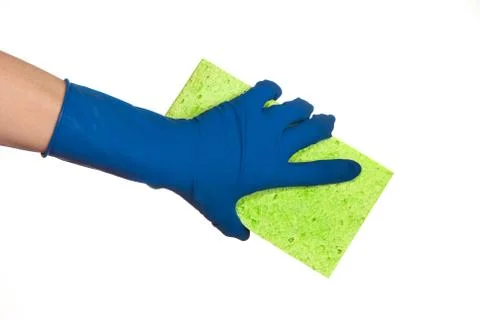 Glove and sponge Stock Photos