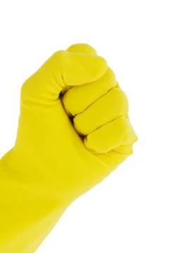 Glove of a cleaner Stock Photos