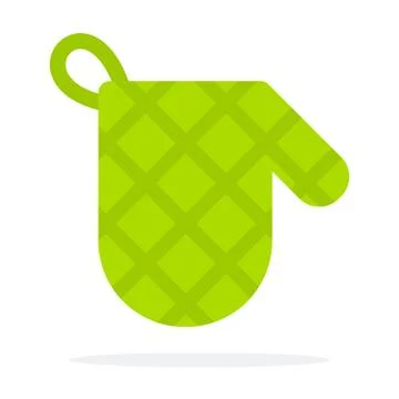 Glove for hot dishes vector flat isolated Illustrazione stock