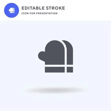 Glove icon vector, filled flat sign, solid pictogram isolated on white, logo Stock Illustration