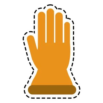 Glove of industrial security design 스톡 일러스트