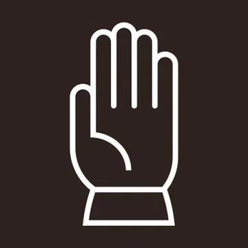 Glove sign Illustrazione stock