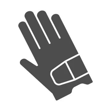 Glove solid icon, golf concept, sport gloves sign on white background, golf Stockillustratie