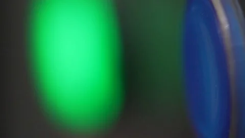 Gloved finger presses the button extreme close up Stock-Footage 129639705