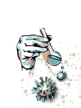 Gloved hand Stock Illustration