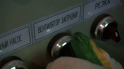 Gloved hand includes switch Video stock 54640948