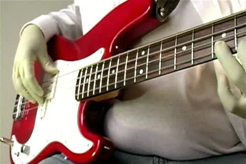 Gloved Hands Playing Chromatic Scale Stock Footage 14820324