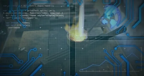 Gloved tech tilting ladle initiating molten pour for metal casting with code HUD Stock Footage 331197905