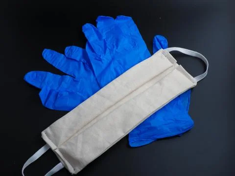 Gloves and mask for basic infection prevention Stock Photos