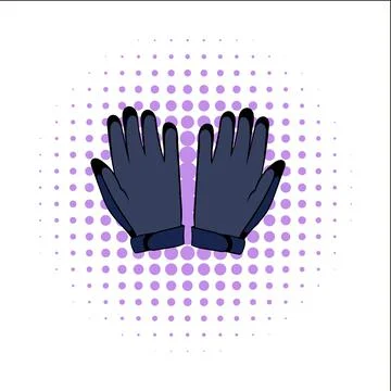 Gloves comics icon Stock Illustration