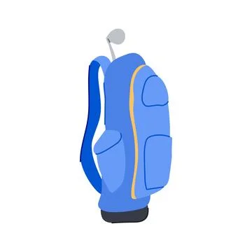 Gloves golf bag cartoon vector illustration Stock Illustration