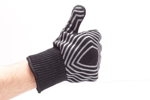 Gloves for grill 스톡 사진