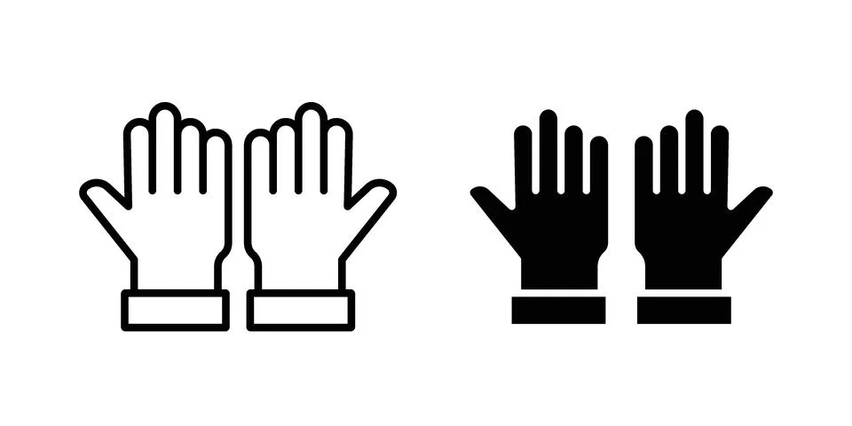 Gloves icon design. Simple Vector illustrations.. Stock Illustration