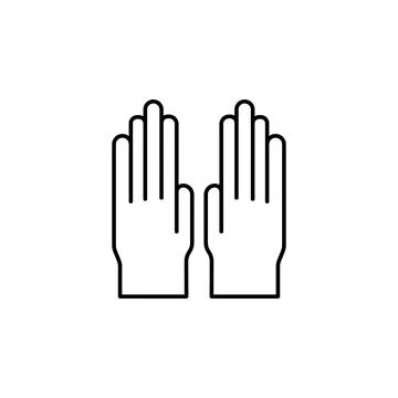 Gloves icon. Element of scientifics study icon for mobile concept and web app Stock Illustration