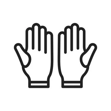 Gloves Icon Image. Stock Illustration
