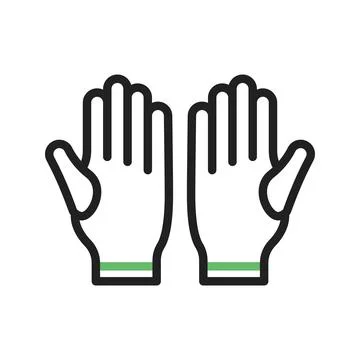 Gloves Icon Image. Stock Illustration