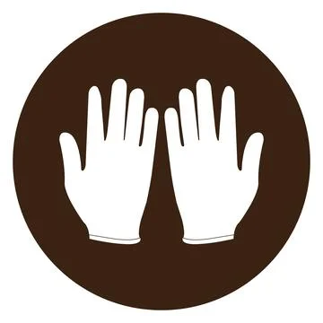 Gloves icon logo design Illustrazione stock