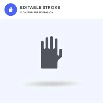 Gloves icon vector, filled flat sign, solid pictogram isolated on white, logo 库存插图