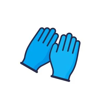 Gloves icon on white, vector illustration Stock Illustration