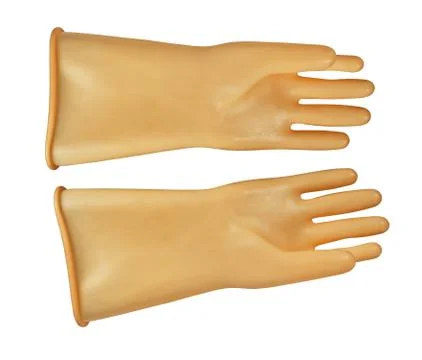Gloves, insulating rubber on white background Stock-Fotos