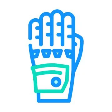 Gloves motorcycle color icon vector illustration Stock Illustration