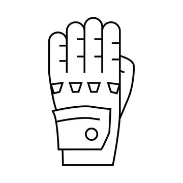Gloves motorcycle line icon vector illustration Stock Illustration