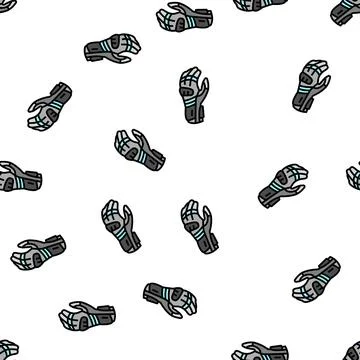 Gloves motorcycle vector seamless pattern Stock Illustration