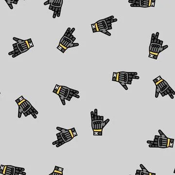 Gloves paintball game vector seamless pattern 스톡 일러스트