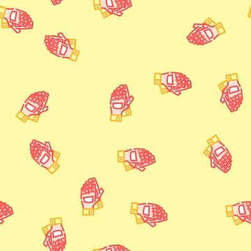 Gloves paintball game vector seamless pattern Stock Illustration