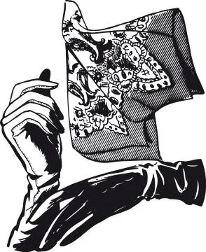 Gloves with scarf, Retro Vector Illustration Stock Illustration