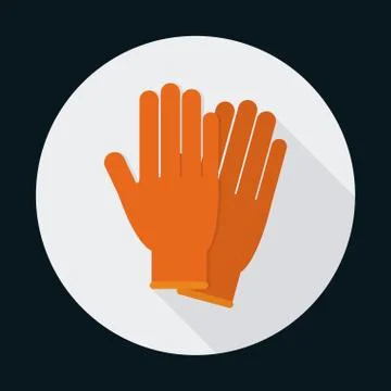 Gloves security safety icon. Vector graphic Stock Illustration