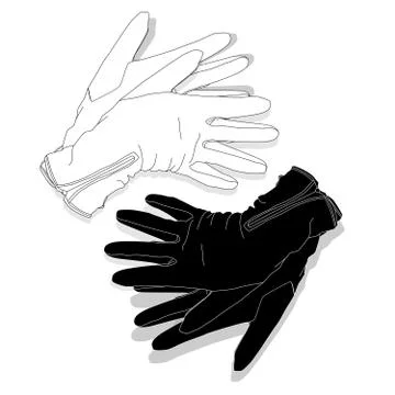 Gloves set isolated Stock Illustration