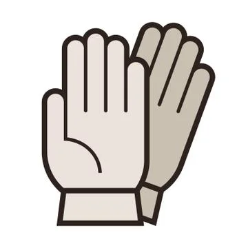Gloves sign Illustrazione stock