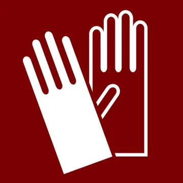 Gloves sign Stock Illustration