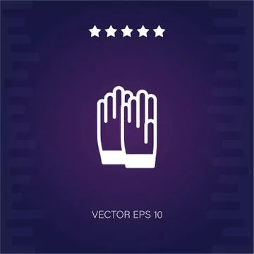 Gloves vector icon Stock Illustration