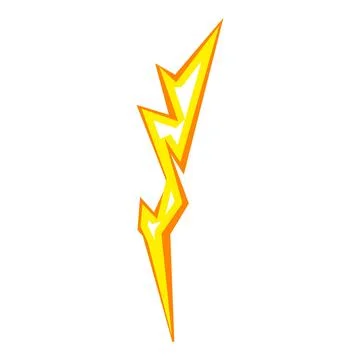 Glow abstract dramatic bolt icon cartoon vector. Shock sign Stock-Illustration