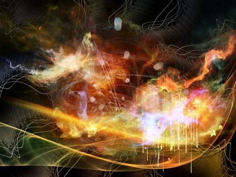 Glow of Abstract Visualization Stock Illustration