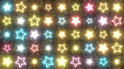 Glow Array of Glowing Stars Shimmering Lights Illuminate Cosmic Sky 库存影片 331294873