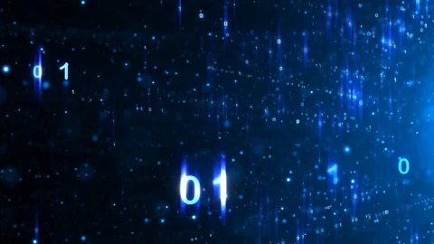 Glow binary numbers artistic network Vídeos de archivo 124989438