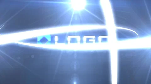 Glow Blue 3D Ribbons Light Streaks Business Logo Reveal HD Animation Intro  After Effects	Stock