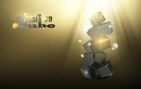 Glow box pyramid. Stock Illustration