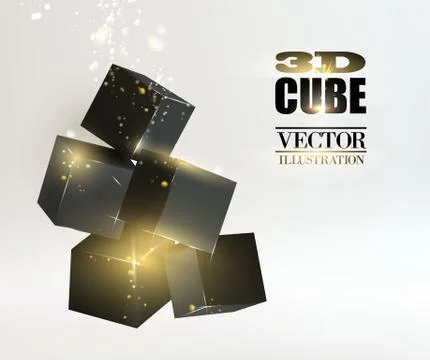 Glow box pyramid. Stock Illustration